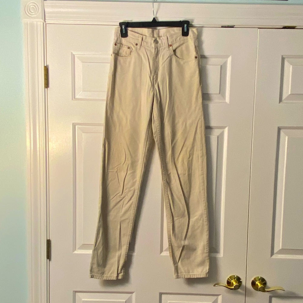 Vintage Levi 550 Cream Jeans
